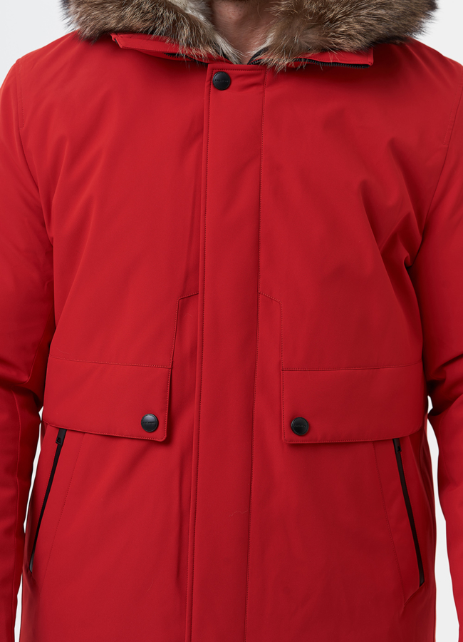 Парка мужская на мехе из волка модель № 29068 универмаг малина