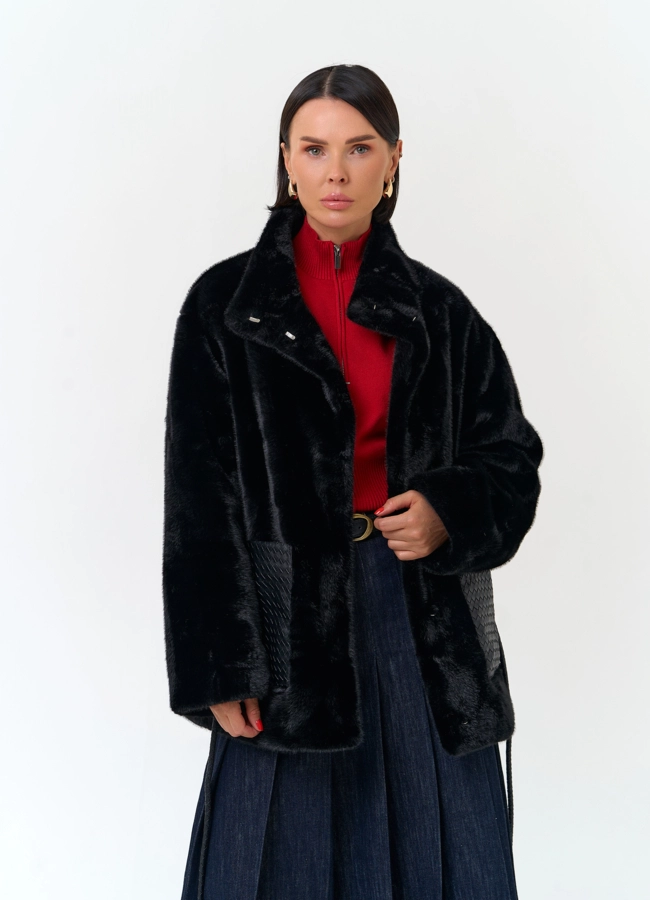 Женская куртка из эко меха модель № 33884 в рассрочку