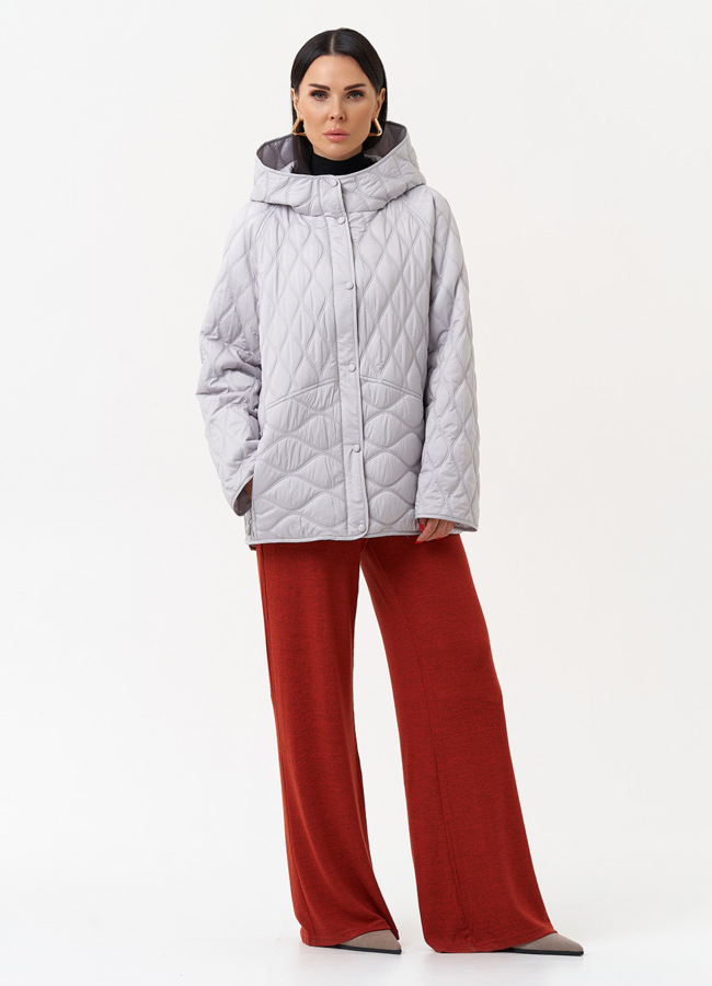 Женская стеганая куртка с капюшоном модель № 30021 универмаг малина