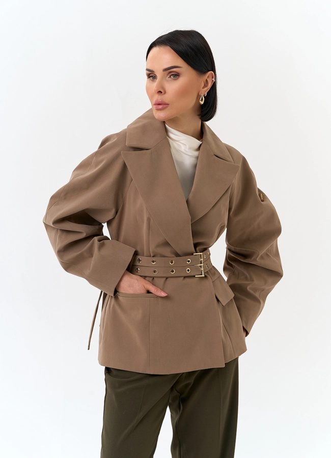 Женская куртка с объемными рукавами модель № 32559 универмаг малина