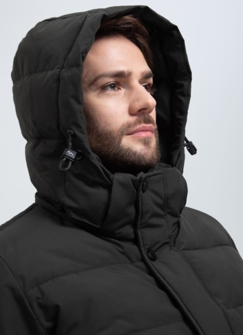 Мужской пуховик с капюшоном 