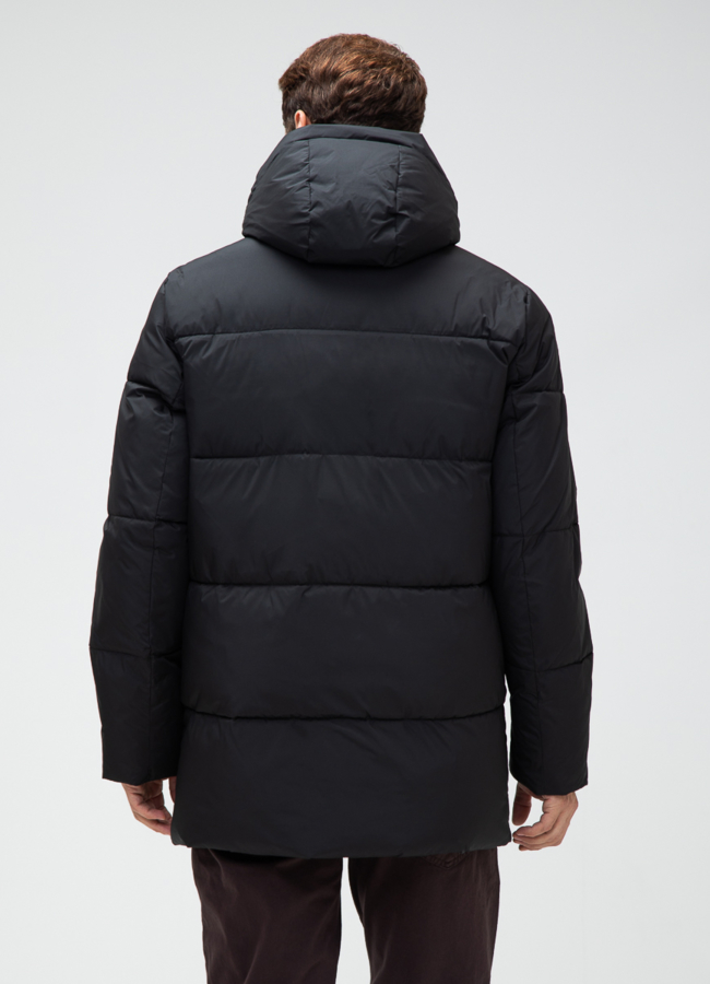 Мужской пуховик с капюшоном  модель № 28871 в кредит