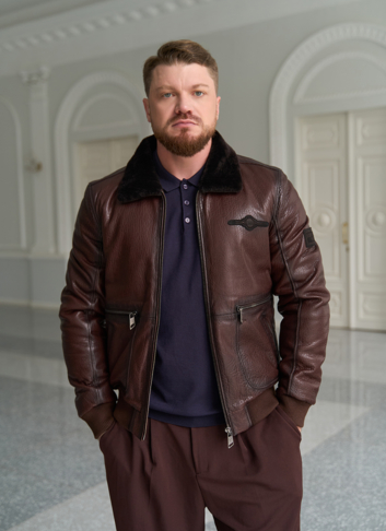 Мужская натуральная дубленка