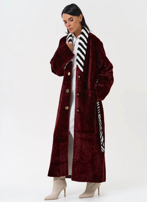 Двусторонняя женская дубленка из овчины SATINO